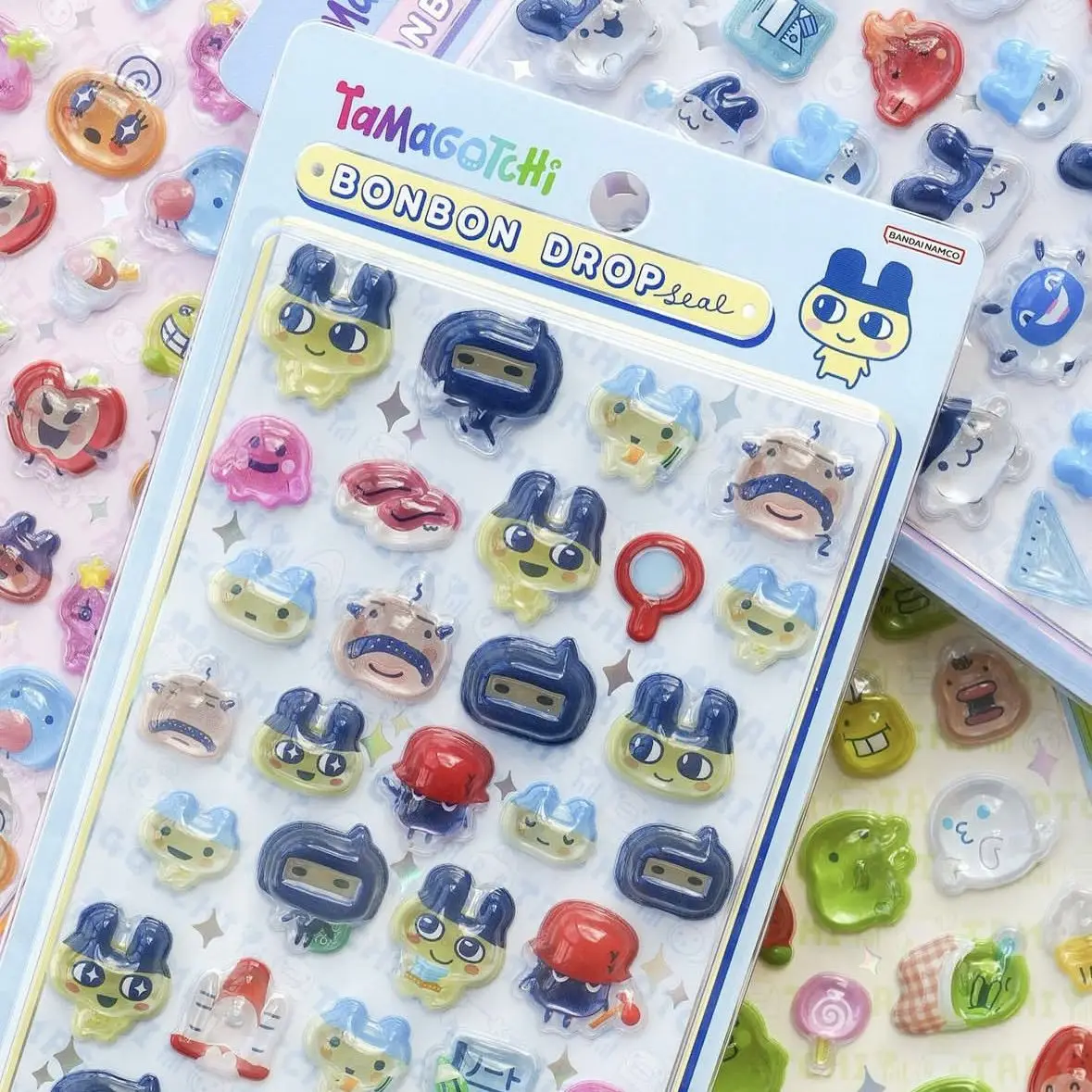 Nuevas pegatinas Bonbon Drop Seal, bonitas pegatinas Tamagotchi 3D DIY para fundas de teléfono, álbumes de recortes, portátiles, pegatinas Bonbon Drop Seal, regalos para fiestas y álbumes de recortes