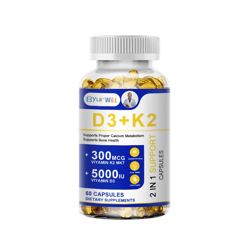 Vitamin D3 K2 Supplement - Immune & Mood Support, for Bone & Teeth Health - with Magnesium, Zinc & Vitamin C & B12