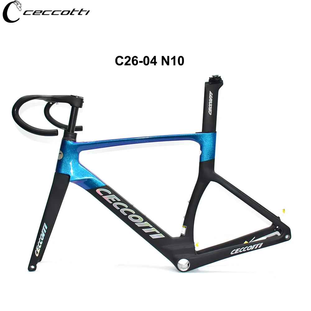 CECCOTTI Inner Cable Bike Frame T1000 Full Carbon Bicycle Frameset With Hidden Cable handlebar Bicycle Frameset