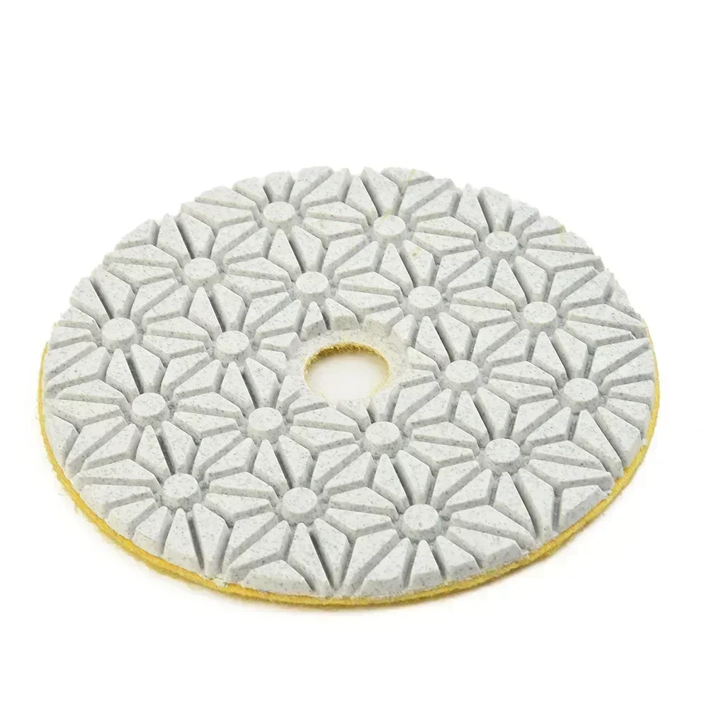 1pcs Granite Polishing Tool 4 Inch 100mm Dry/wet Diamond 3 Step Polishing Pads High Density Pregnant Diamond Chips Pads