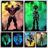 Anime Figure My Hero Academia Watercolor Posters Canvas Painting Wall Art Home Decor Pictures Living Kids Room Decoratio Poster