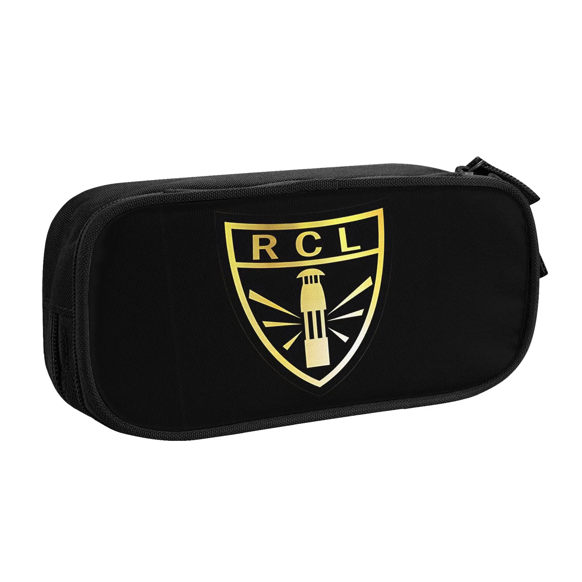 1 piece Stylish football crest  Pencil Case Girls Pen Bag RC Lens Office Stationery Bag