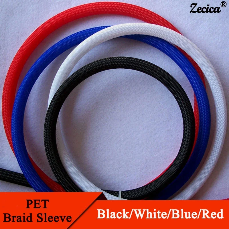 5/10M 2 4 6 8 10 12 14 16 18 20 25 30 40mm High Density PET Braided Expandable Sleeve Wire Wrap Insulated Nylon Protector Sheath