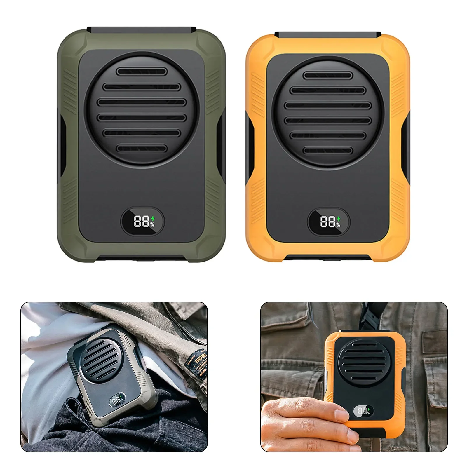 Ventilador de cintura portátil de 6000mAh, ventilador de cuello colgante recargable por USB, ventiladores eléctricos para deportes al aire libre,