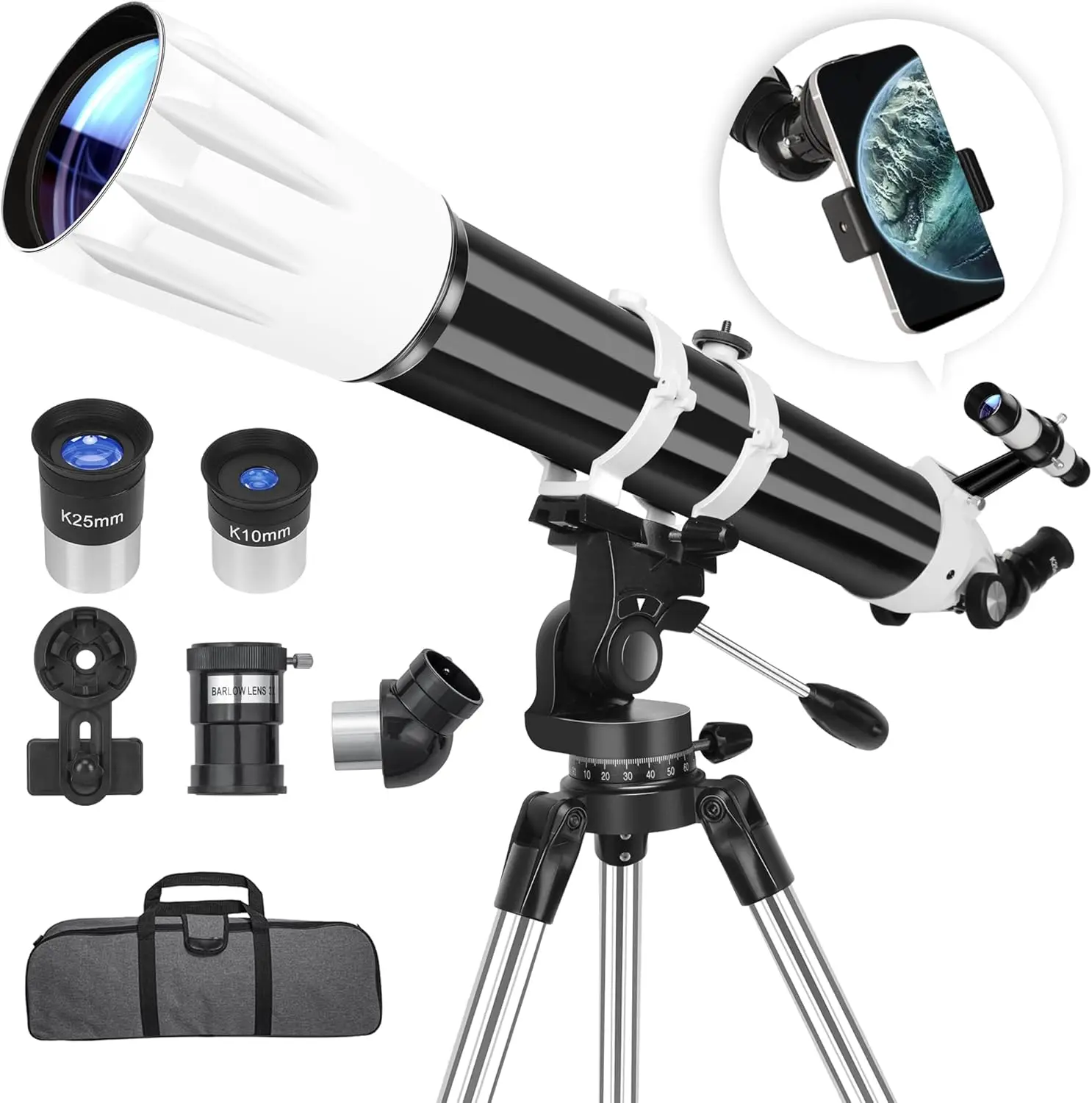 

90mm Aperture 900mm Professional Telescopes for Adults Astronomy - High Powered Multi-Coated Portable