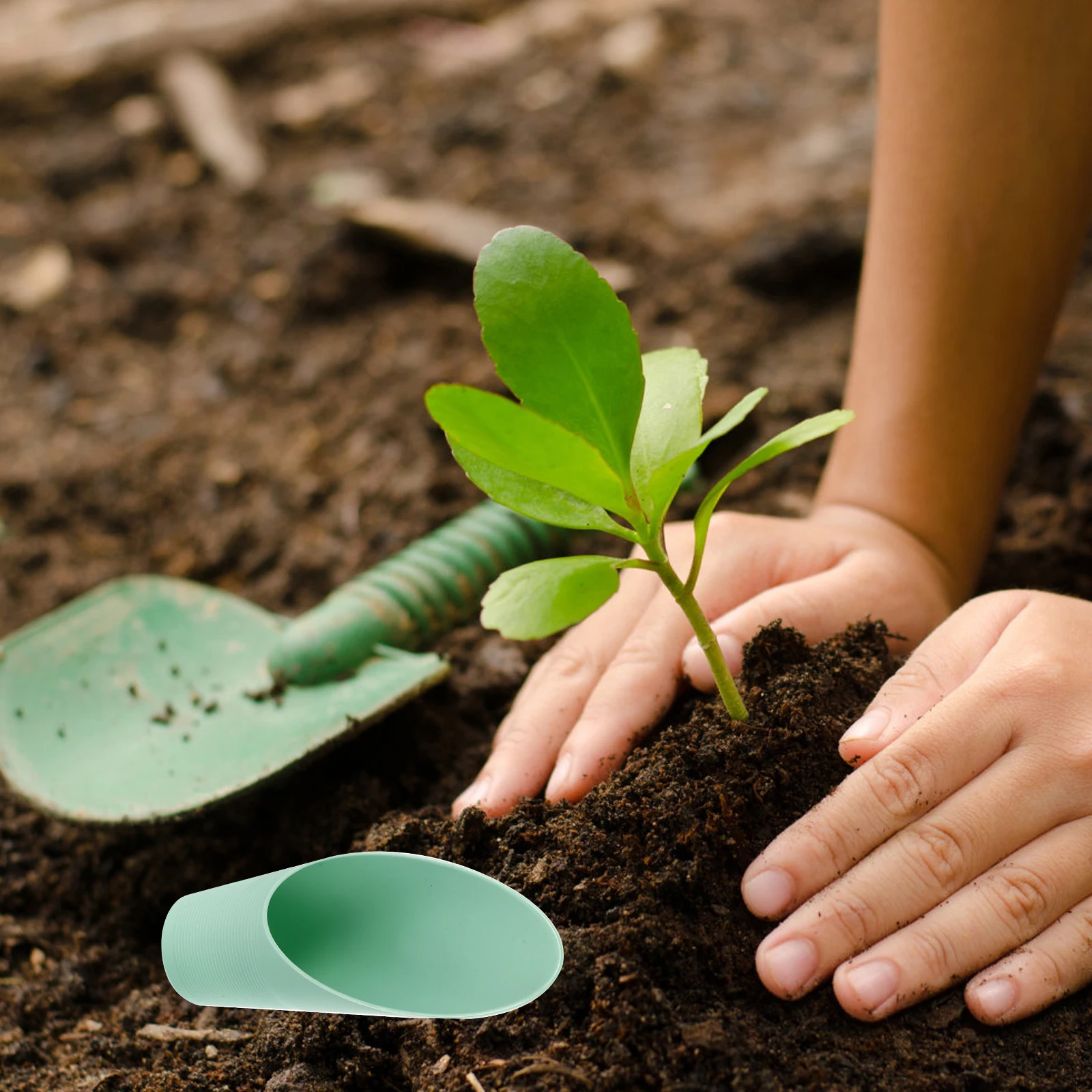 

6pcs Children Gardening Shovels Soil Scoops Small Tools Plastic Planter Kids Bonsai Planting Tool Set Outdoor Garden Use Never