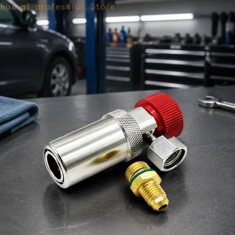 R134A Fahrzeug-Klimaanlagenadapter, verstellbare Schnellkupplung und 1/4 SAE-Gewindeanschluss H8WE – Detail 7