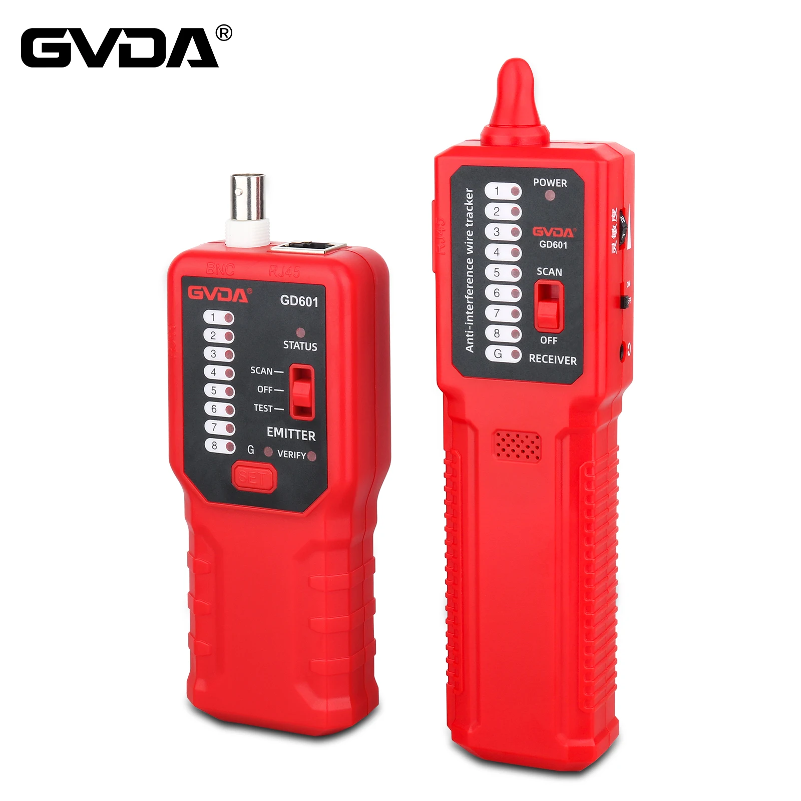 GVDA Multifunctional Network Cable Tester Wire Tracker Line Finder Anti-Interference Networking Repair Multimeter Line Detector