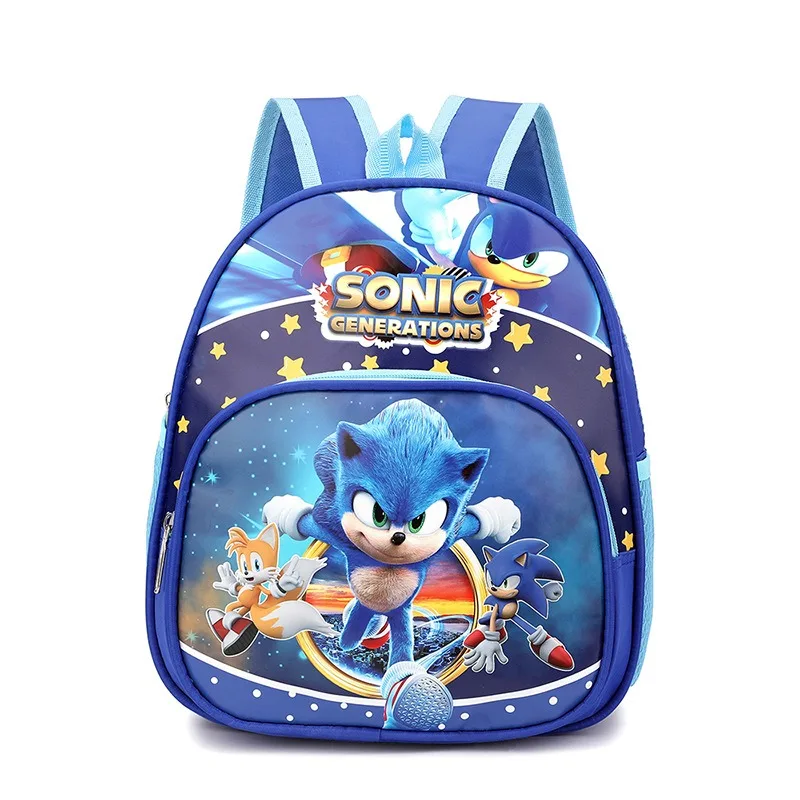 

Детский рюкзак Sonic Kawaii Cartoon, легкий, с множеством карманов, для защиты позвоночника, школьная сумка для малышей 3-5 лет