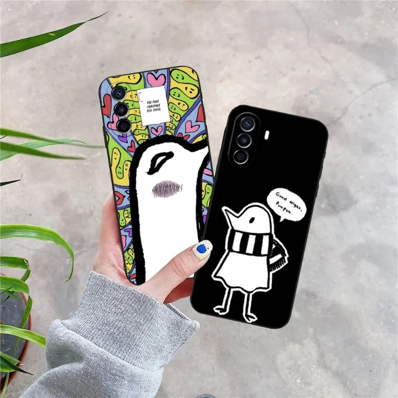 Oyasumi Punpun Minimalist Punpun Phone Case For Honor 50 60 70 30 20 I 10 Pro S SE V40 V30Pro V20 V9 V8 X30 X20 Fundas Cover