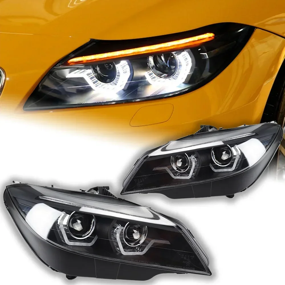 Car Lights for Z4 Headlight Projector Lens 2009-2016 E89 Angel Eye Head Lamp LED Headlights Drl Automotive Accessories