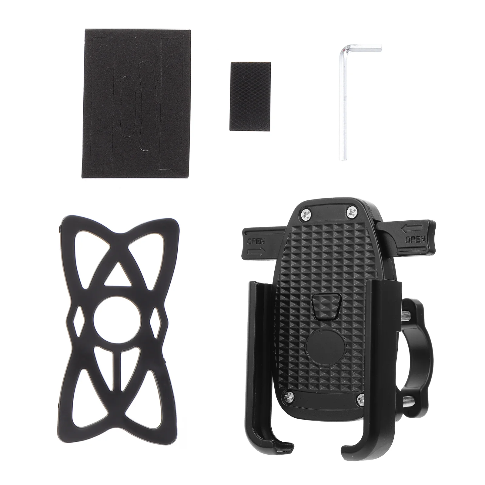 

1Pcs Universal Motorcycle Phone Mount Bike Handlebar Holder Secure Grip Two-Claw System Shockproof for Cycling Navigation 360