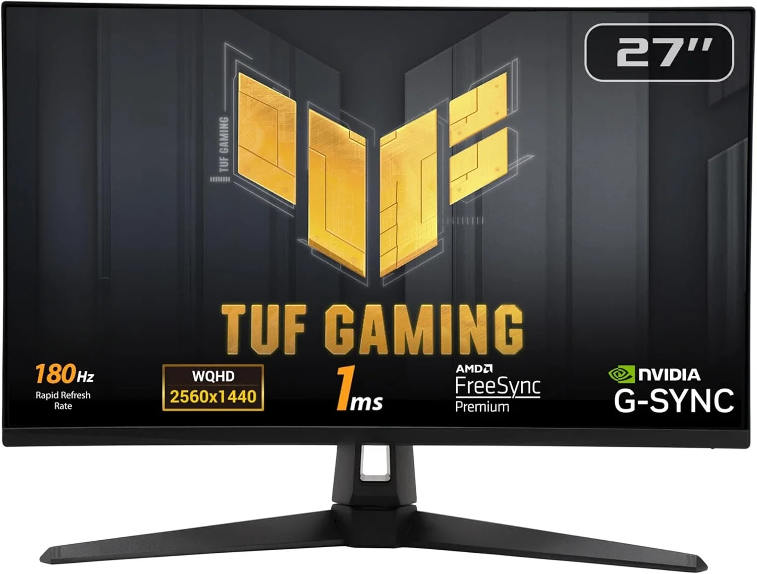 משחק tuf 27 ”1440p hdr (vg27aq3a)-qhd (2560x1440), 180hz, 1ms, השפתיים מהירות, 130% srgb, סינכרון תנועה נמוכה קיצונית