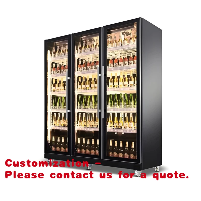 

Customize.New Design Supermarket Good Quality Fashion Commercial Refrigerated Display Cabinet Beverages Freezer Upright