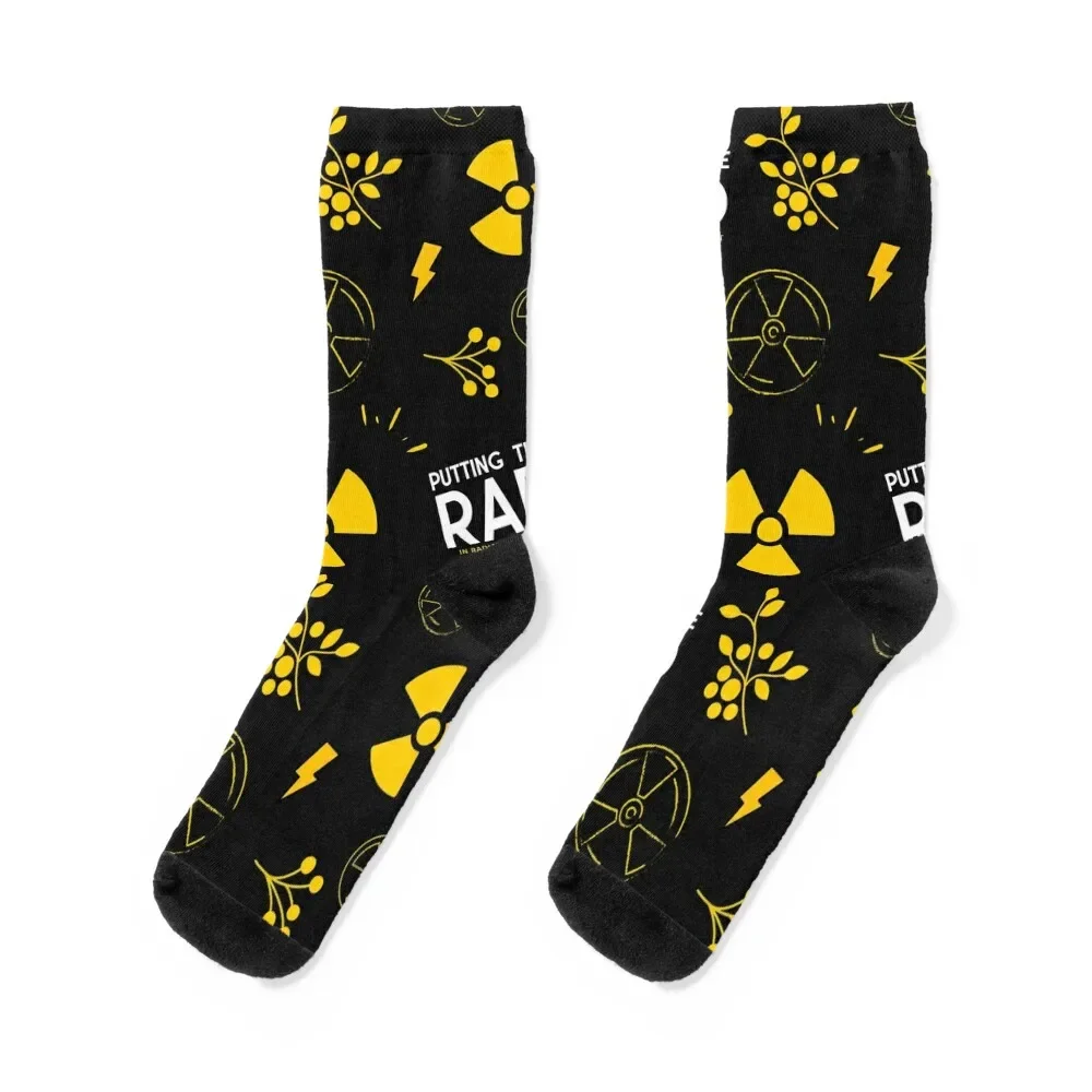 Putting The RAD In Radiation Therapist Socks Non-slip cool Wholesale Running Men Socks Women's