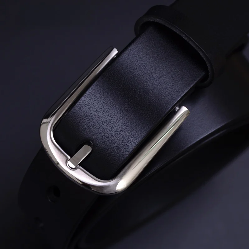 stainl-steel-bule-pure-cowhide-top-layer-leather-belt-women's-simple-bla-youth-trendy-waist-belt-faionable-pants-belt