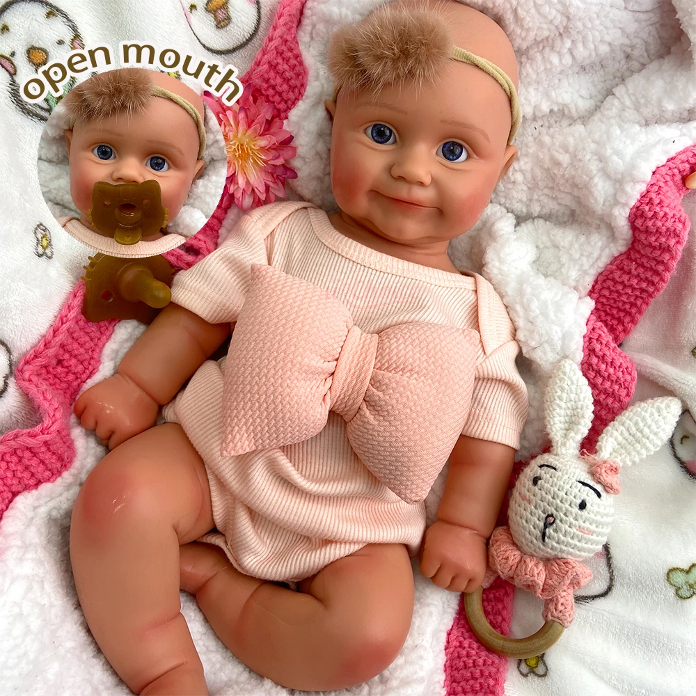 

Реалистичная милая мягкая силиконовая кукла-реборн для девочек, с реалистичной текстурой кожи, открывающимися глазами, эластичная, праздничный подарок