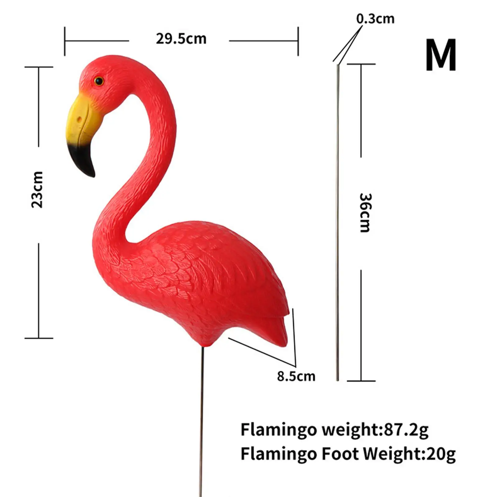 Flamingo Garden Stake Outdoor Fairy Statue Large Figurine for Patio Porch Flowerpot Decoration