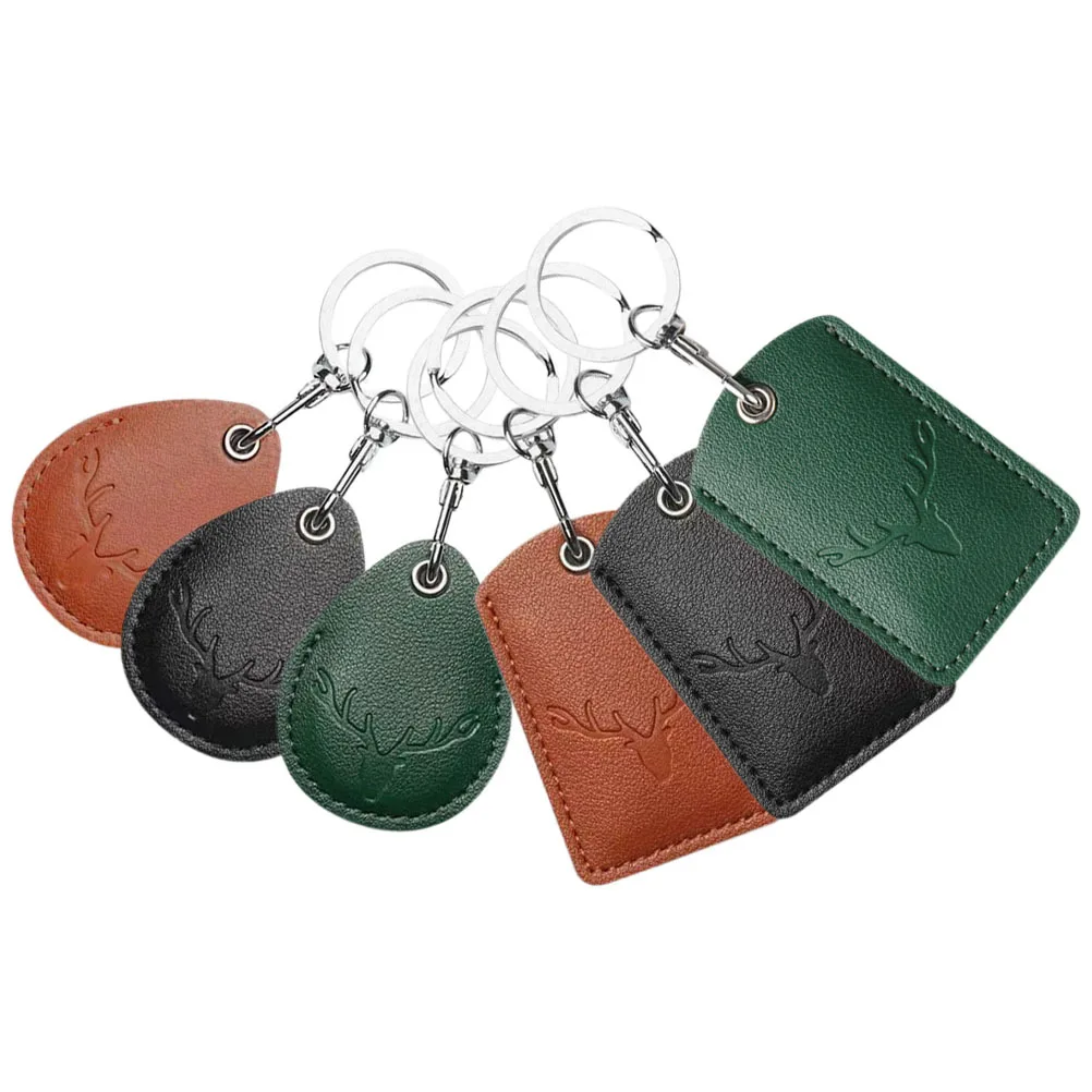 6Pcs Entrance Guard Keychain Case Cartoon Cover Pendant Multi-Functional Access Card Holder Bag Charm Gift
