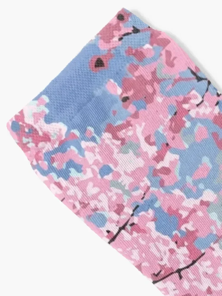 Cherry Blossoms Socks christmass gift Lots FASHION with print Men Socks Luxury Brand Women's