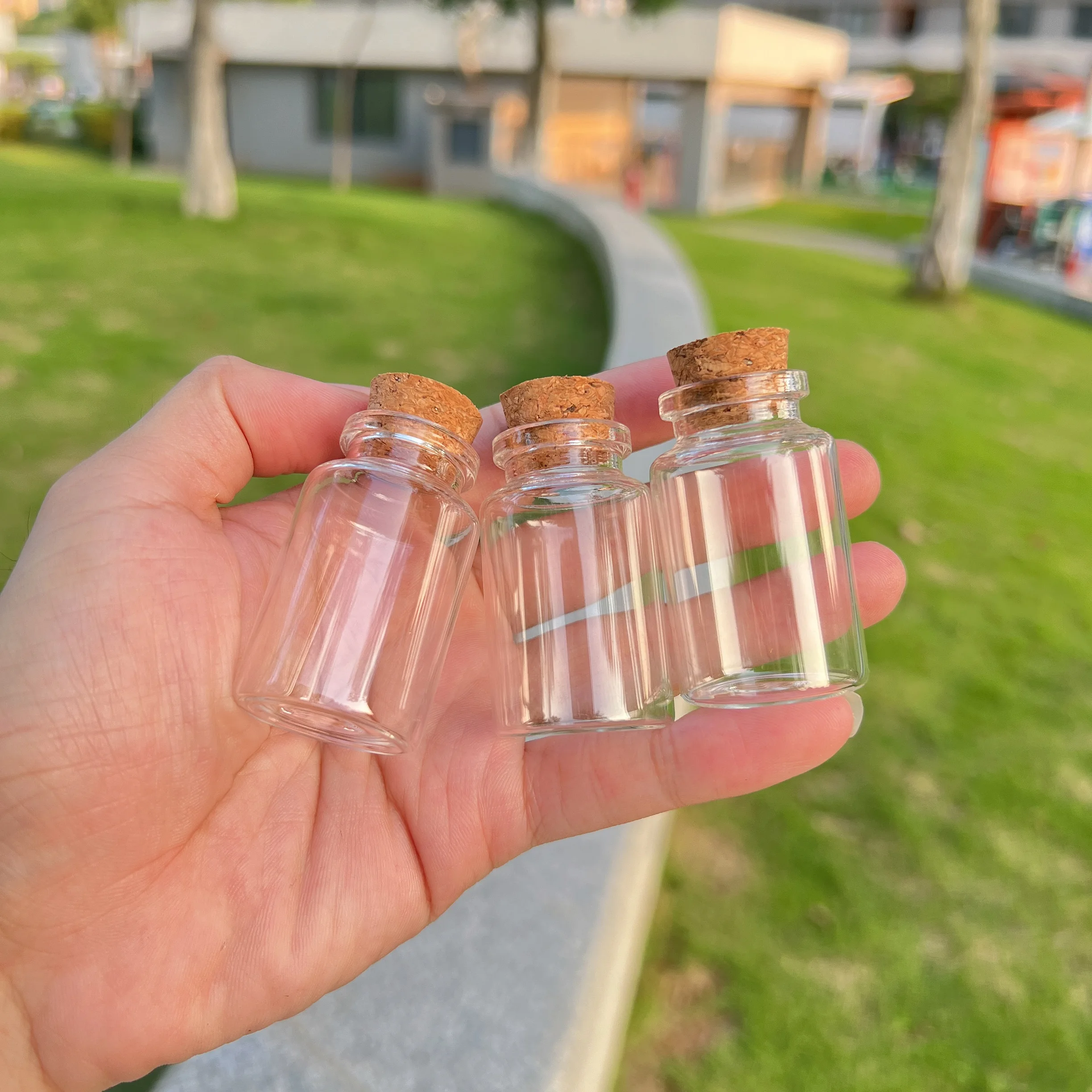 15/36/48pcs Glass Jars 16*30*50mm 20ml Small Glass Bottle Cork Crafts Empty  Container wishing Vial Wedding Gift Test Tube