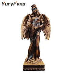 YuryFvna New Lucky Wealth Fortune Destiny Goddesses Mythic With Wings Angel Greek Figurine Sculpture Office Home Decor Ornaments