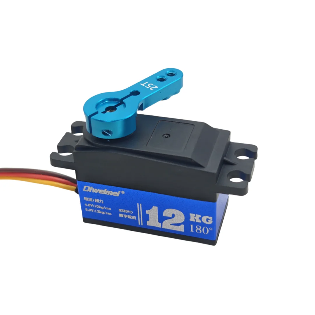 Servo Dlweimei 20/12KG 180 °   Servo digitale a corpo corto interamente ingranaggi in metallo per cingolato robot da deriva per auto modello elettrico 1/10 1/12 RC