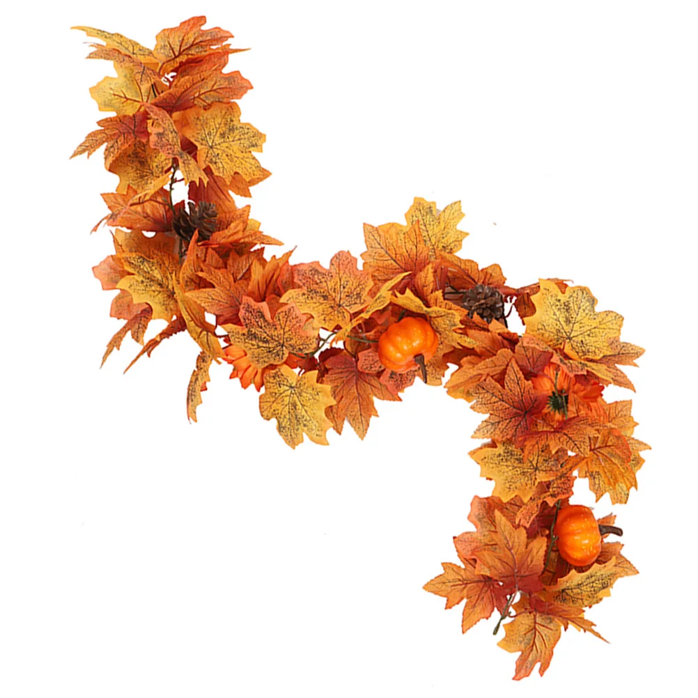 

Harvest Decor Autumn Decorations Home Wedding Fall Leaf Garland Plastic Maple Outdoor