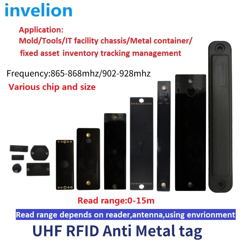 Long Range Various Size Confidex UHF RFID Anti Metal Tags Passive 865Mhz EPC Gen2 Adhesive RFID Metal Tag UHF 915Mhz Impinj Chip