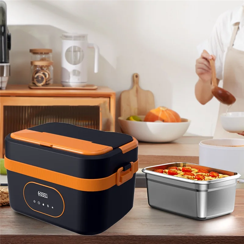 A74G-Electric Heated Lunch Box Rechargeable Portable Self-Heating Lunch Box Food Warmer 1.5L Container For Outdoor Office