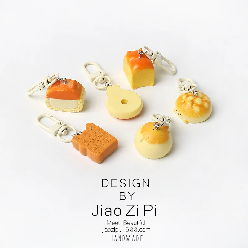 New Creative Chiikawa Dessert Bread Keychain Kawaii Funny Pendant Anime Accessories Bag Decoration Girl Toy Ins Trendy Fine Gift