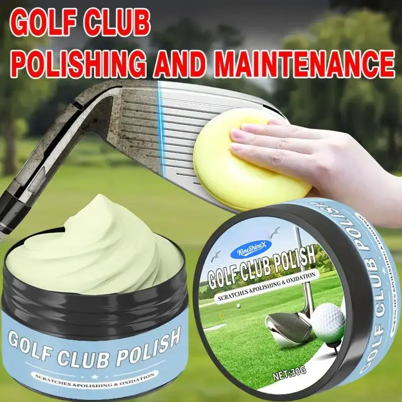 30G Professional Golf Club Polishing Wax With Sponge Quick Scratch Oxidation Remover Mirror Gloss Restorer Anti-Aging