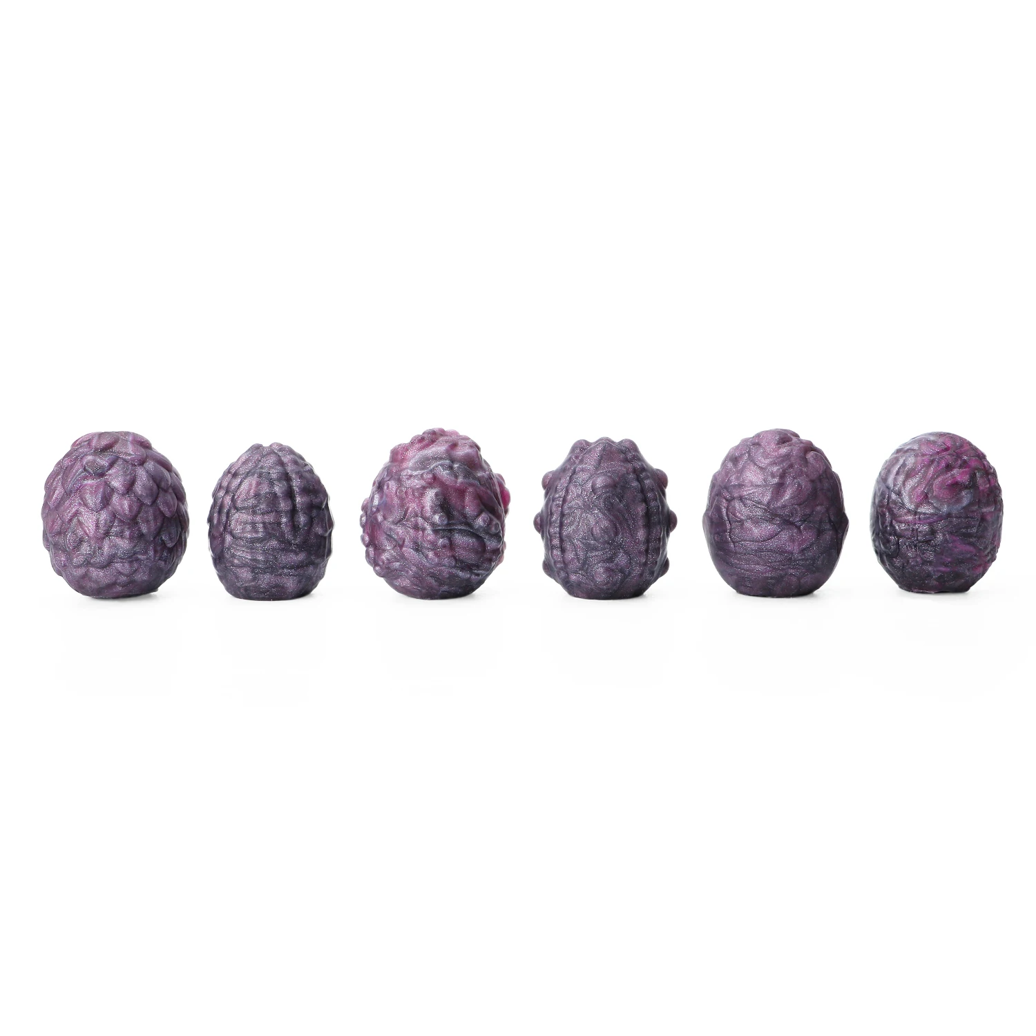 SHAZ Set of 6, Platinum Silicone Egg for Ovipositor Sex Toy, Alien Dildo Anal Plug Anal Ball, Anal Training Prostate Stimulation view 4