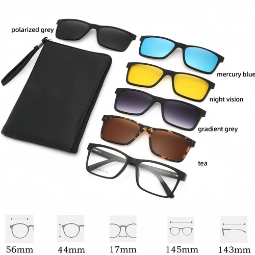 Imagen 2 del producto YIMARUILI gafas magnéticas polarizadas ultraligeras con Clip para hombres y mujeres protección UV gafas graduadas ópticas montura 12214