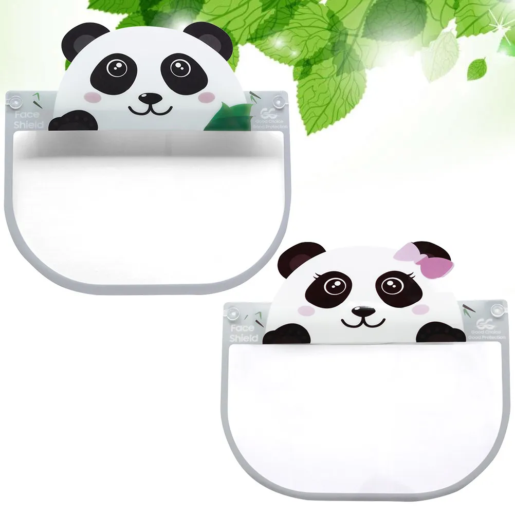 2Pcs Protective Face Guard Kids Cartoon Mask Anti-Fog Splash Shield Lightweight Comfortable for Classroom Face Guard