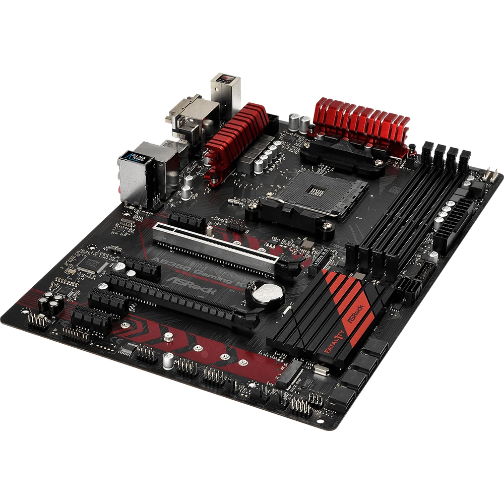 ASRock Fatal1ty AB350 Gaming K4 Motherboard AMD B350 CPU Socket AM4 Support Ryzen 9 5900X 3900XT Ryzen 7 5800X3D 5800X DDR4 ATX