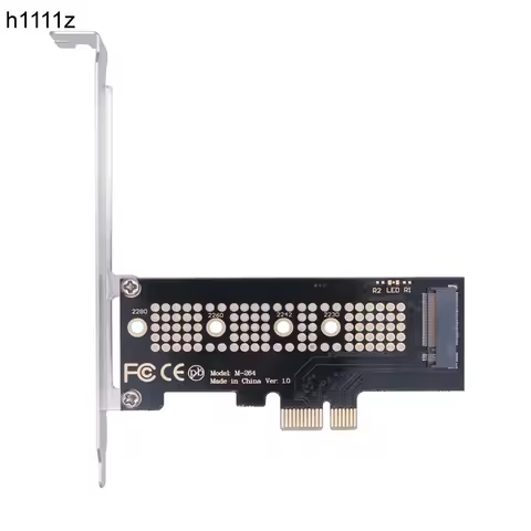 PCIE NVME Adapter PCI Express 3.0 X1 to M.2 M Key Expansion Card Riser + Low Profile Bracket for 2230 2242 2260 2280 M2 NVME SSD