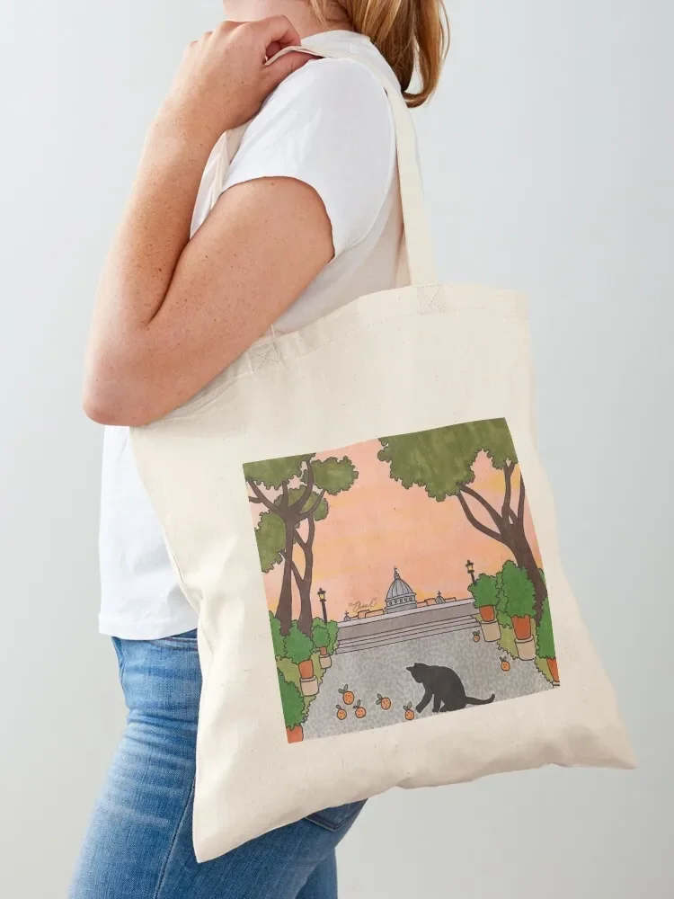 Journal of a Cat in Rome - Giardino degli Aranci Tote Bag shopping bag custom tote bag