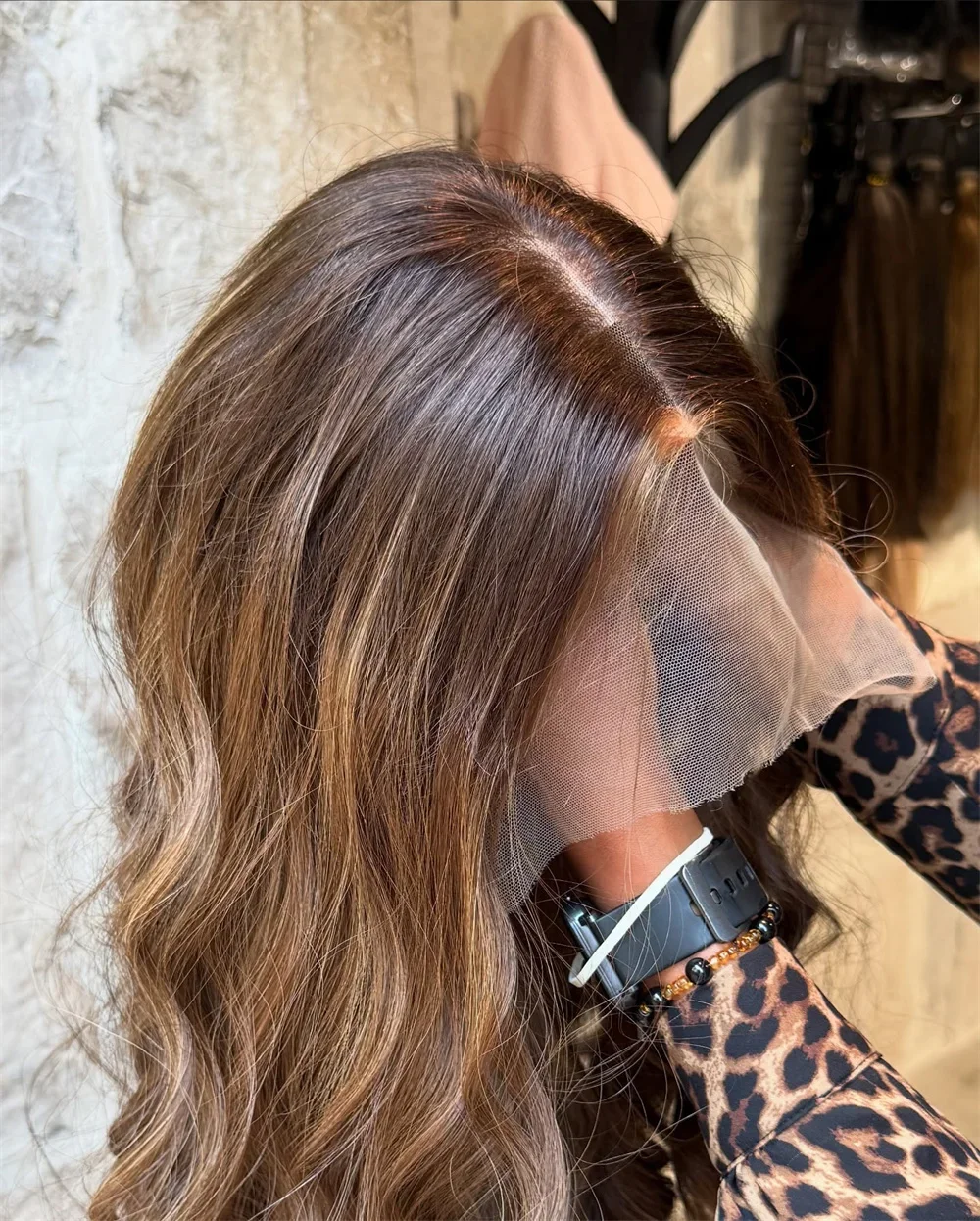 

28inch Long Soft Highlight Brown Body Wave 5x5 Silk Base Jewish Human Hair Wig With Baby Hair HD Lace European Hair Preplucked