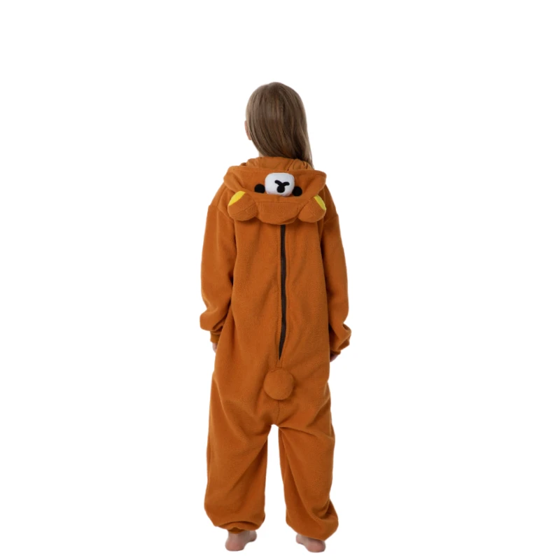 Kids Kigurumi Rilakku Cosplay Costume Children Animal Onesie Pajamas Girls Halloween Carnival Masquerade Boy Bear Party Jumpsuit