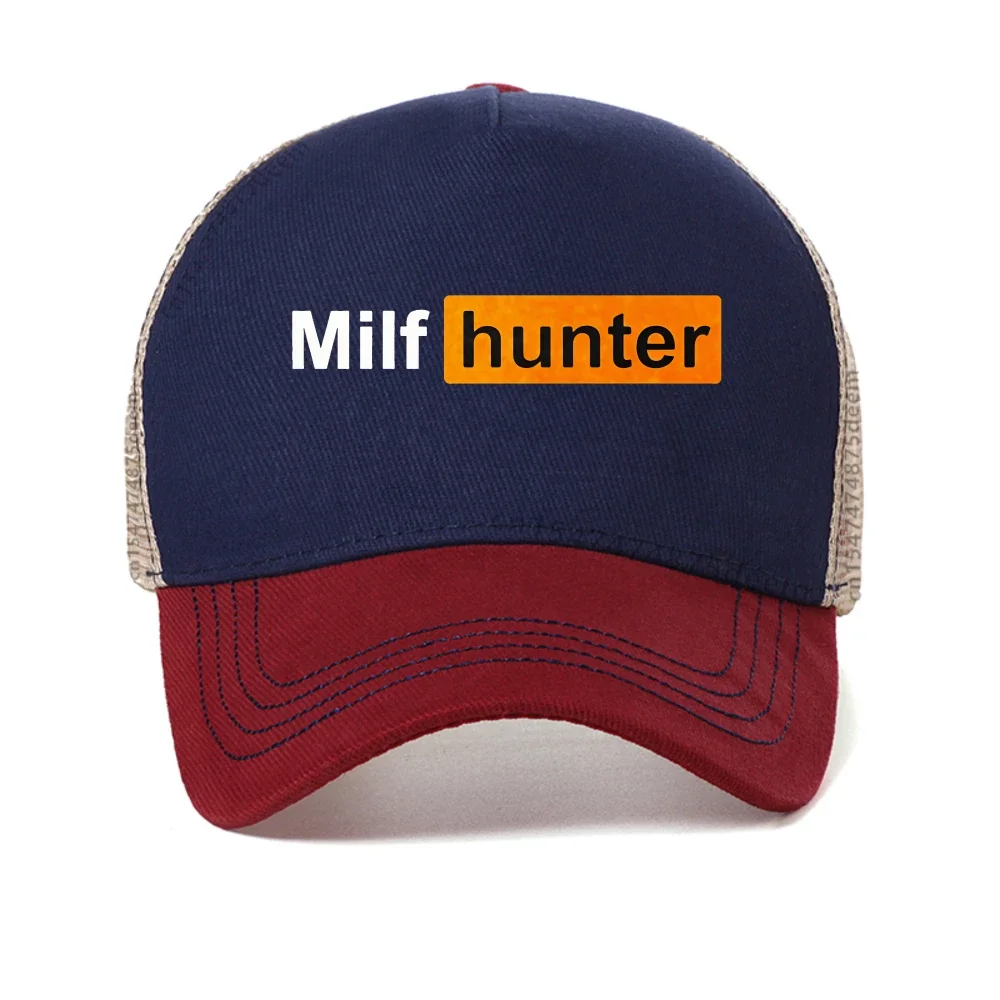 MILF Hunter Adult baseball cap Humor Joke for Men Who Love Milfs baseball cap casual mesh Breathable Snapback hat