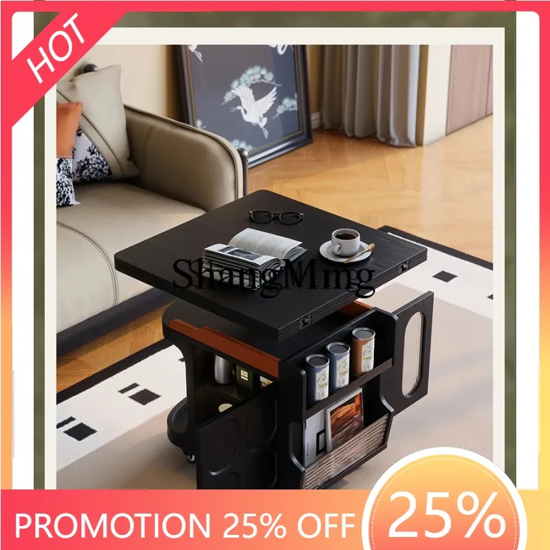 

CL measuring cabinet medieval movable folding trolley ash wood retractable rotating coffee table