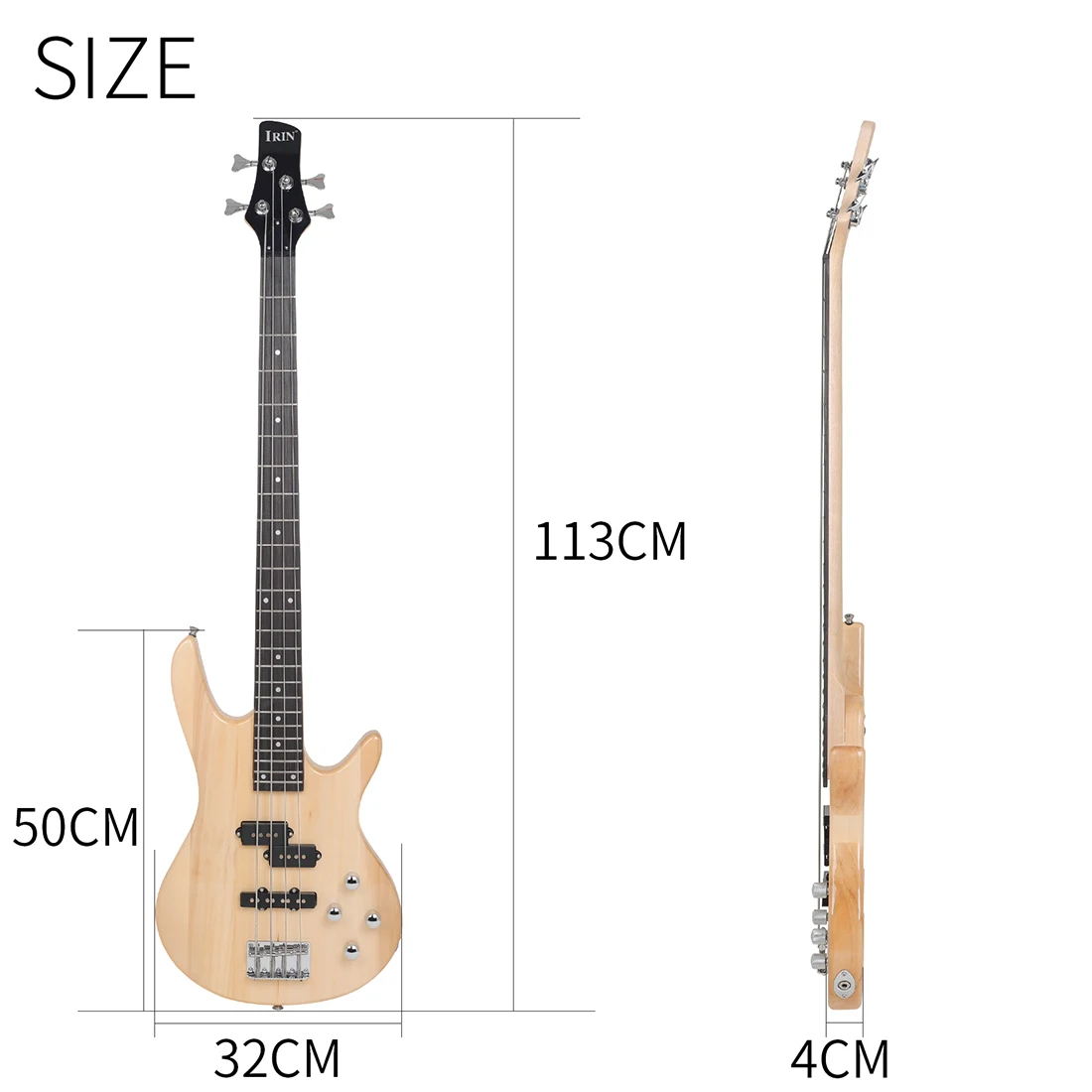 4 Strings 24 Frets Electric Bass Guitar Maple Body Bass Guitar Guitarra With Amp Cable Speaker Strings Capo Parts & Accessories