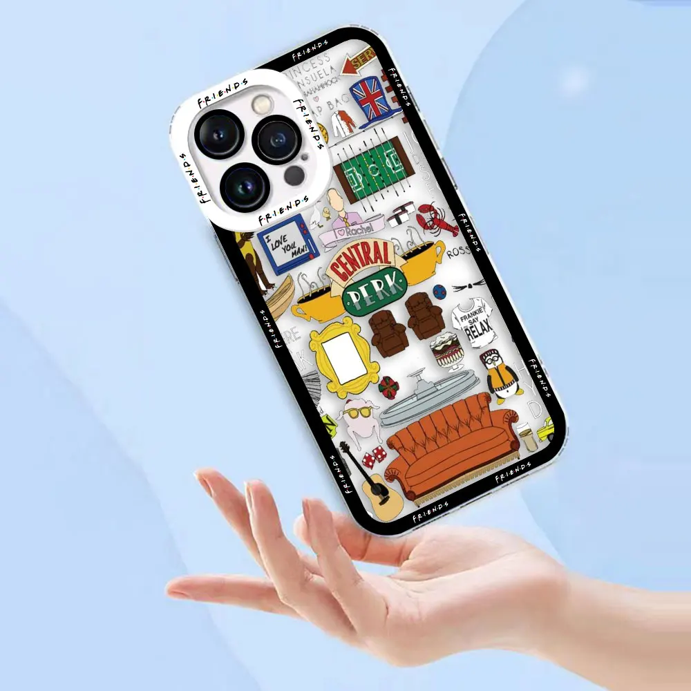 مضحك الأصدقاء برنامج تلفزيوني واضح جراب هاتف ل VIVO S1 Z1X V20 V21 V21E V23 V23E V25 V27 V27E V29E V30E V30 V40 V50 V60 لايت