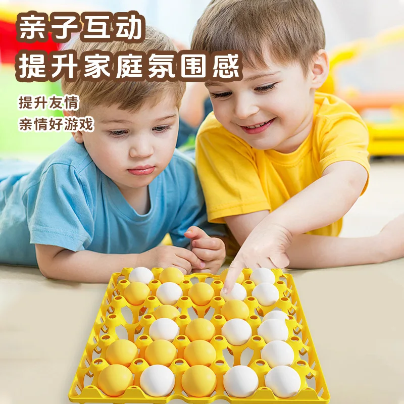 

Ping Pong Tic-Tac-Toe Game Fun Parent-Child Interactive Toy Party Challenge With Ball & Egg Tray Friends Fun Entertainment Toy