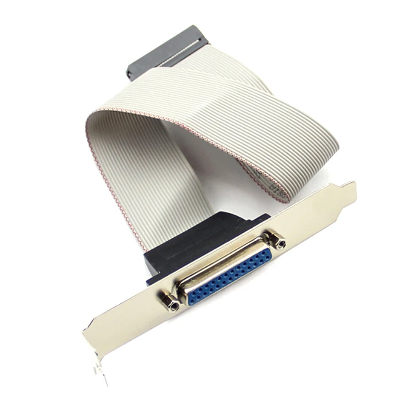 B*1PCS LPT1 parallel port printer I/O adapter DB25 to IDC 26Pin header slot plate
