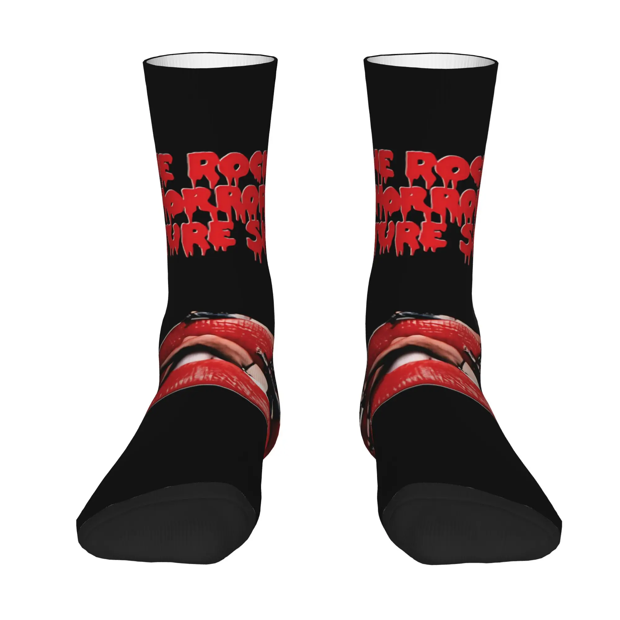 1 Pair Funny Crazy Sock for Men Rose Tint My World Hip Hop Vintage R-Rocky Horror Picture Show Pattern Printed Sock Casual