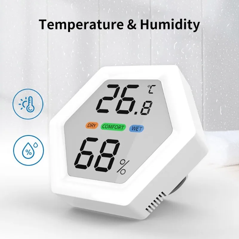

Mini Hexagon Temperature, Humidity Measurement, Thermohygrometer