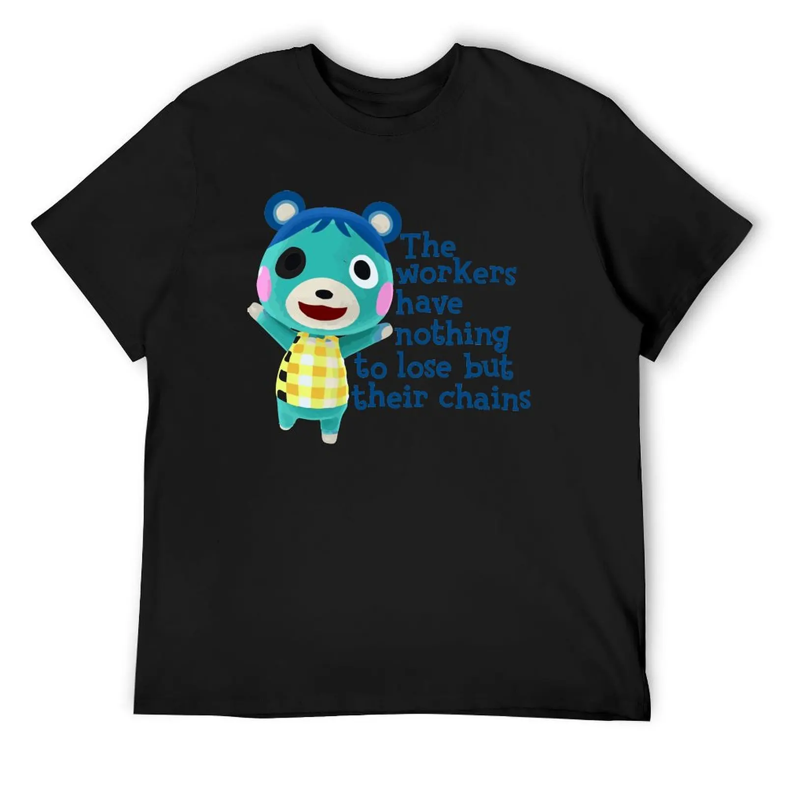 

Bluebear Rallies the Workers T-Shirt graphic shirts baggy shirts plain Men's cotton t-shirt