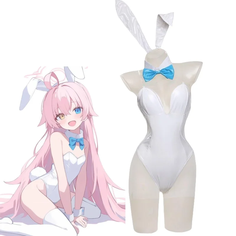 

Комбинезон Game Blue Archive, белый сексуальный кожаный боди для косплея, костюм Toki Bunny Girl, одежда на Хэллоуин по индивидуальному заказу